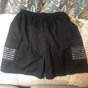 Men's Mossy Oak Shorts Black/Camouflage XL